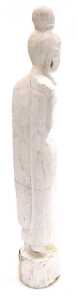 A 20thC Chinese blanc de chine figure of Guanyin, modelled standing holding a lotus flower, 37cm... - 6