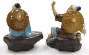 A 20thC Chinese blanc de chine figure of Guanyin, modelled standing holding a lotus flower, 37cm... - 9