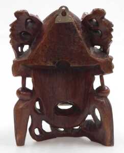 An early 20thC Chinese carved hardwood standard lamp arm, carved as a dragon, 61cm high,... - 6
