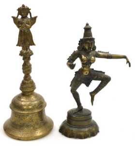 A Thai bronze figure of Buddha, modelled holding a pot and seated in the lotus position, on a... - 8