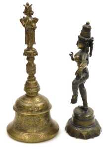 A Thai bronze figure of Buddha, modelled holding a pot and seated in the lotus position, on a... - 9