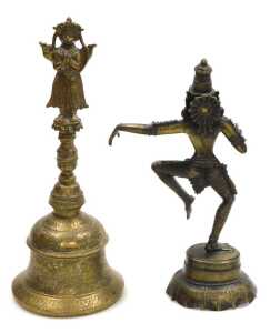 A Thai bronze figure of Buddha, modelled holding a pot and seated in the lotus position, on a... - 10