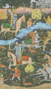 Indian School (19thC). Figures in interior scenes and courtyard settings, figures riding... - 3