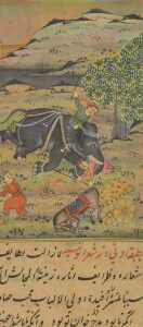 Indian School (19thC). Hunting scenes with elephants, a prince on horseback with attendants,... - 2