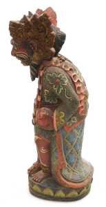 A Tibetan brass figure of Padmasambhava, modelled seated on a lotus flower base, 22cm high,... - 3