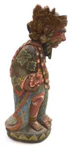 A Tibetan brass figure of Padmasambhava, modelled seated on a lotus flower base, 22cm high,... - 5