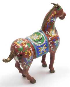 A group of Eastern pottery and collectables, including a Chinese cloisonne Tang style horse,... - 3