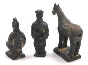 A group of Eastern pottery and collectables, including a Chinese cloisonne Tang style horse,... - 5