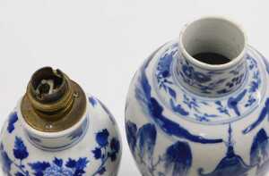 A Chinese Kangxi style porcelain blue and white vase, of baluster form, decorated with figures... - 5