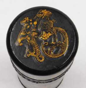 A pair of Chinese blue porcelain and brass incense burners and covers, each surmounted with a... - 21