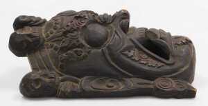 A Nepalese or Tibetan carved Mahakala mask, 32cm high, 24cm wide. - 5