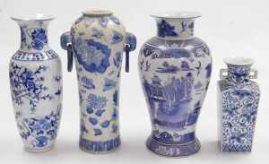 A group of Oriental ceramics, including two pairs of Satsuma vases, and Chinese blue and white... - 4
