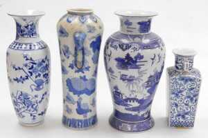 A group of Oriental ceramics, including two pairs of Satsuma vases, and Chinese blue and white... - 5