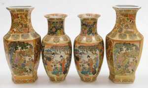 A group of Oriental ceramics, including two pairs of Satsuma vases, and Chinese blue and white... - 11