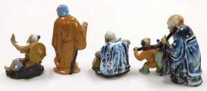 A group of 20thC Chinese Shiwan mudman figures, including fishermen, deities, musician, etc. (2... - 12