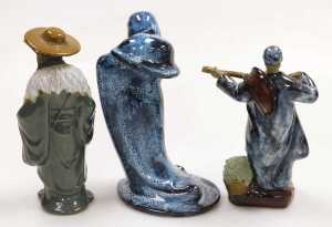 A group of 20thC Chinese Shiwan mudman figures, including fishermen, deities, musician, etc. (2... - 16