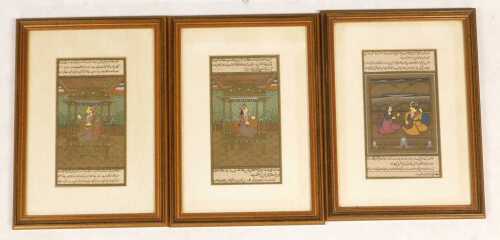 Indian School (19thC). A Maharaja, and a Maharani, both seated under pavilions, together with a...