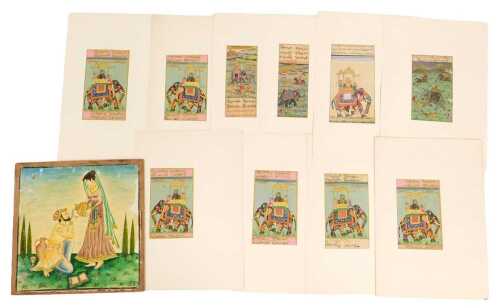 Indian School (20thC). A man and lady undertaking handwashing, watercolour, 27cm x 17cm,...