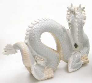 A Chinese sancai pottery roof tile, modelled as a horse, pair of Satsuma ewers, of baluster form,... - 7