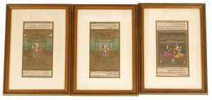 Indian School (19thC). A Maharaja, and a Maharani, both seated under pavilions, together with a...