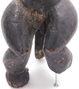 Three Gabonese Fang reliquary guardian figures, 34cm, 26cm and 28cm high respectively. (1 AF) - 3