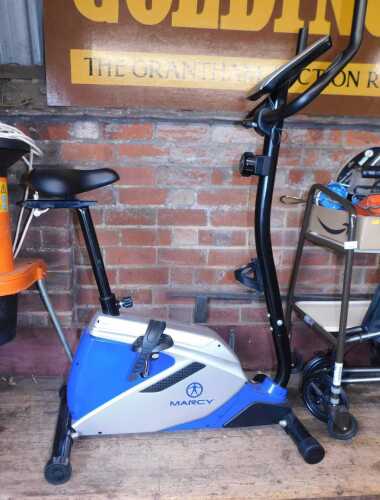 A Marcy exercise bike.
