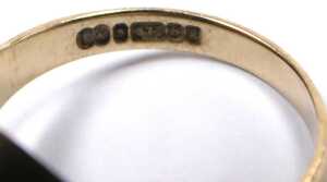 A 9ct gold and black onyx signet ring, with a plain oval table, size S, 5.3g. - 3