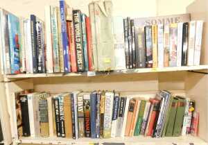 Books, predominantly non fiction, relating to world wars, Vietnam, etc. (2 shelves)