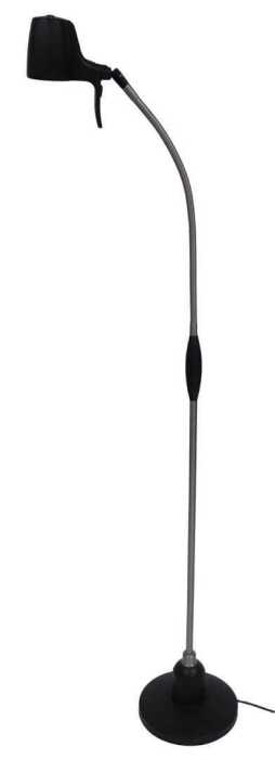 An Ask Serious Readers floor-standing reading light, in black, 162cm high.
