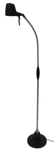 An Ask Serious Readers floor-standing reading light, in black, 162cm high.