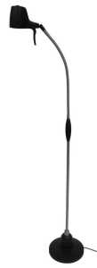 An Ask Serious Readers floor-standing reading light, in black, 162cm high.