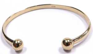 A 9ct gold torc bangle, 14.9g, 7cm wide. - 2