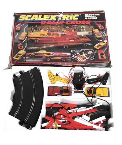 A Scalextric Rally Cross electric model racing set, model C656, partially boxed.