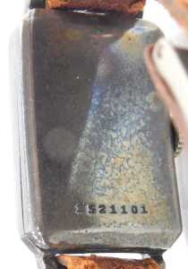 A 1930s silver cased jump hour mechanical wristwatch, displaying hours, minutes and seconds,... - 3