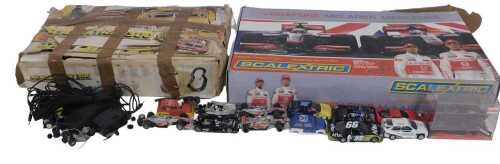 Assorted Scalextric, including a Vodafone McLaren Mercedes, drivers Lewis Hamilton and Jenson...