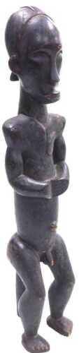 A Gabon Fang tribal figure, of a seated man, 55cm high.