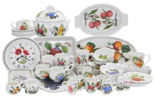 A Portmeirion pottery Pomona pattern part dinner service, including a soup tureen and cover,...