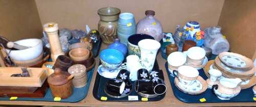Ceramics and collectables, to include crystals, Black Forest bears, Denby style vases, Doulton's...