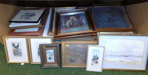Pictures, prints, etc., to include Annabelle Greenhalgh, Fresh Water West and Noton Haven,...