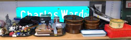 MCeramics and collectibles, to include Wedgwood brown glaze tureens, Wedgwood Blue Pacific...