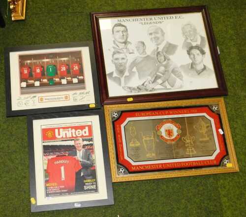 Sporting pictures, together with a European Cup Winners 1968 Semi Finalists Manchester United...