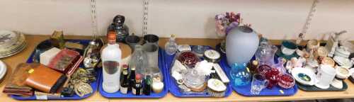 Miscellaneous household items, to include horse brasses, a copper and enamel floral designed...