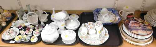 Ceramics, to include an Aynsley Little Sweetheart jar and bowl with lids, together with an...