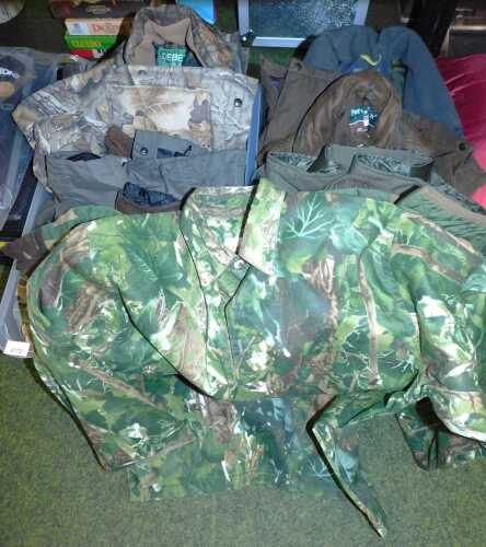 Clothing, to include camouflage type jackets, a Country Estate gentleman's jacket, quilted coats,...
