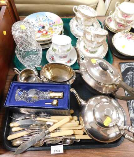 Ceramics and metalware, to include a 25 Years Celebration Walt Disney World plate, Sheraton...