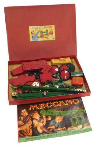 A Meccano set No. 4, boxed.