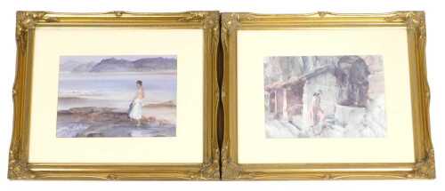 Sir William Russell Flint (Scottish 1880-1969). Jemima in Anglesey, The Wishing Well, pair of...