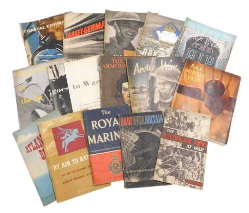 Assorted World War II commemorative publications, including Target: Germany, Coastal Command,...