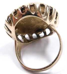 A Queen Victoria Jubilee head half sovereign, 1891, in a 9ct gold ring mount, size O&frac12;, 9.0g. - 3