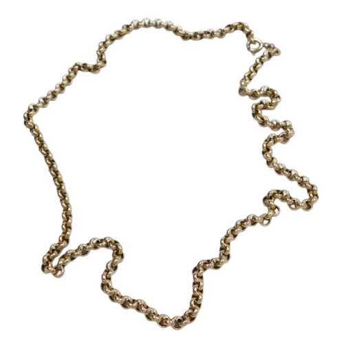 A 9ct gold belcher link neck chain, on a bolt ring clasp, 8.3g, 47cm long.